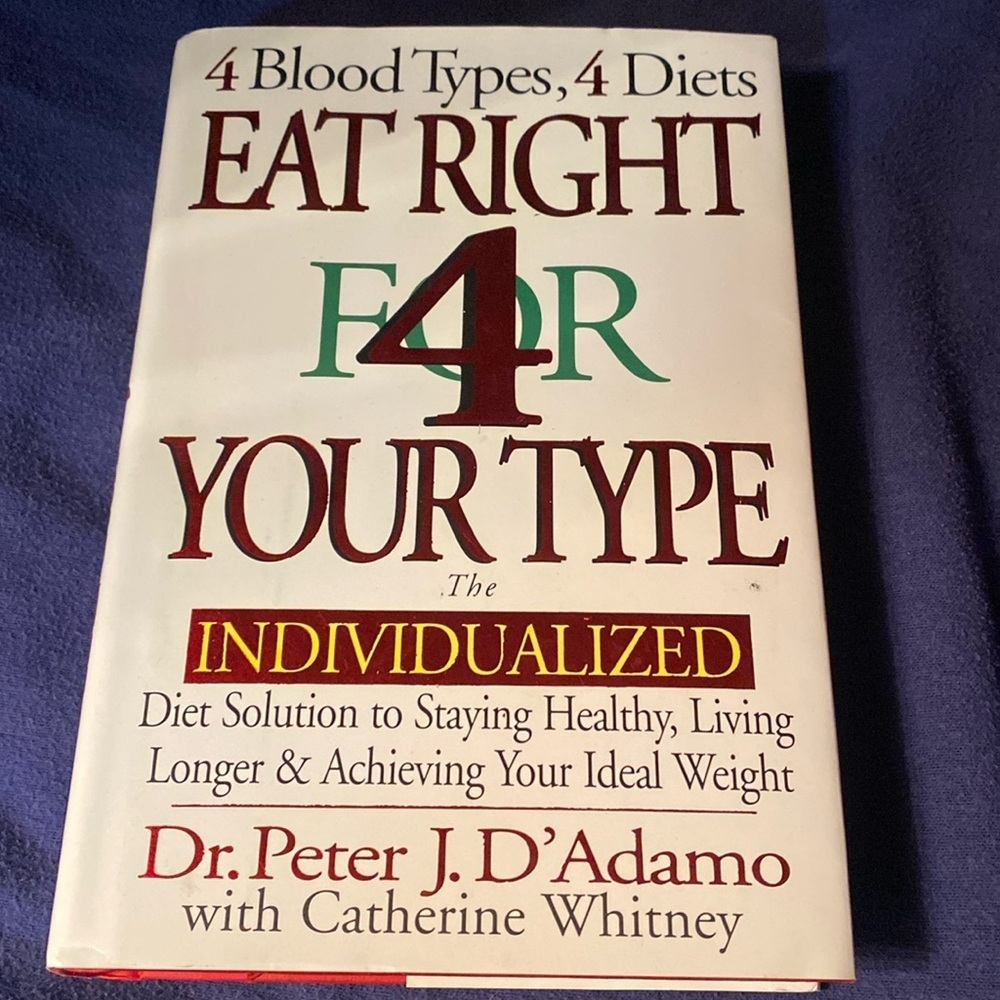 New Book. Eat Right For Your Type Health Care